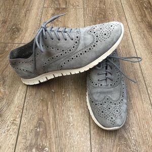 Cole Haan Gray Zerogrand OS Wingtip Oxfords Size 9